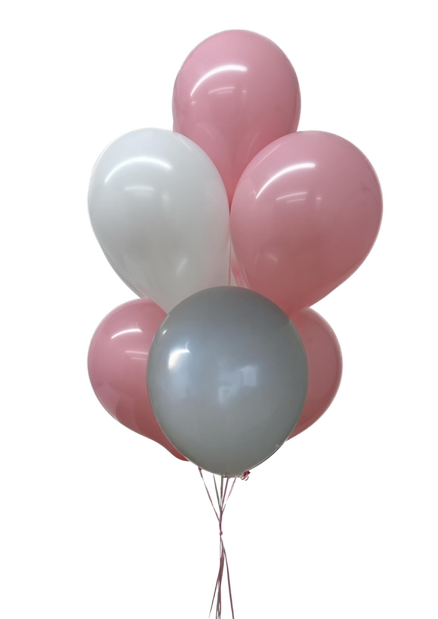 Pink and white discount balloons